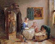 Willem van A family in an interior Spain oil painting artist